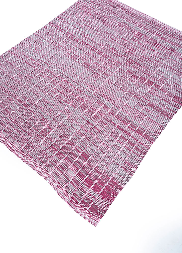 bespoke sile pink and purple polyester hand loom Home Textile - FloorShot