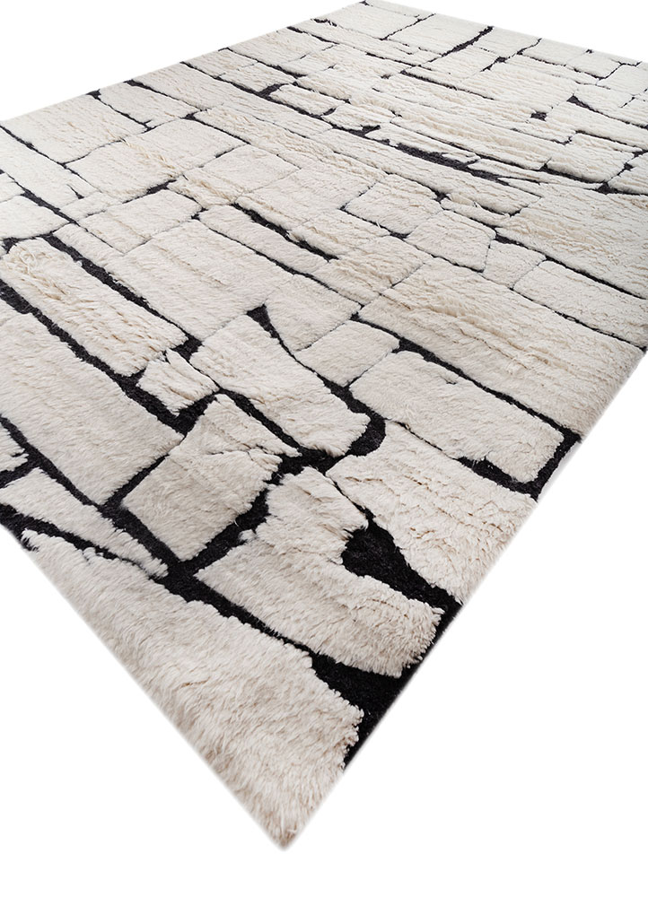 zuri ivory wool hand knotted Rug - FloorShot