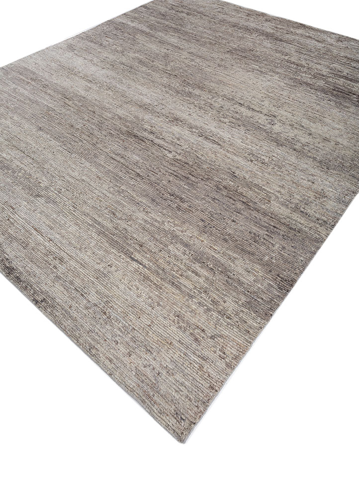 manifest grey and black afghan wool hand knotted Rug - FloorShot