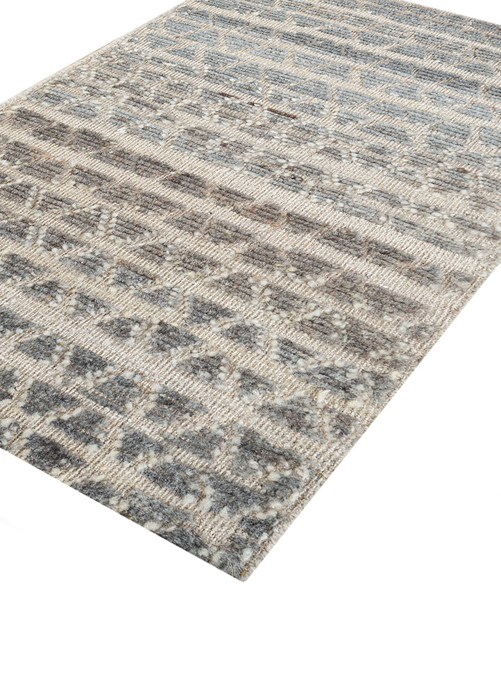 manifest ivory afghan wool hand knotted Rug - FloorShot