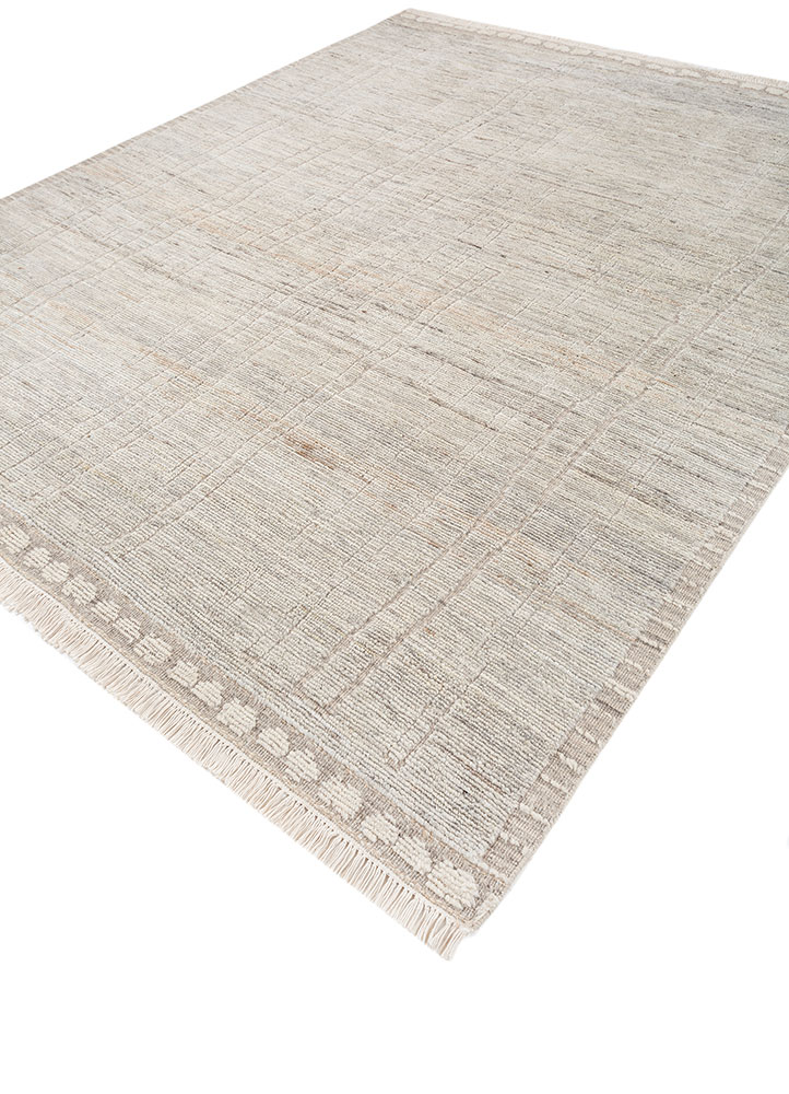 manifest blue afghan wool hand knotted Rug - FloorShot