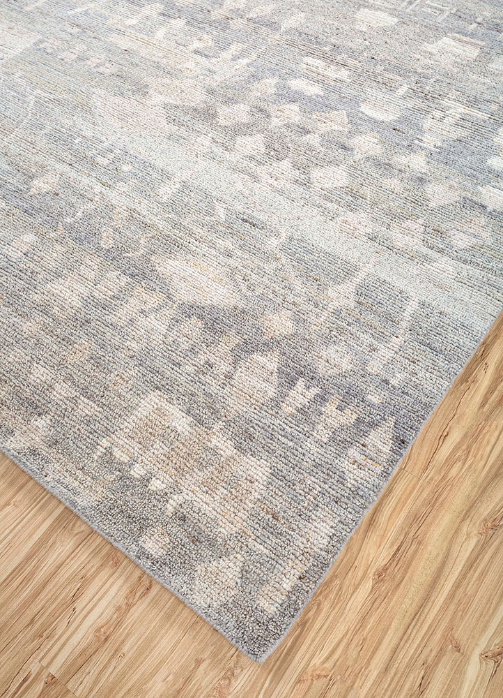 manifest grey and black afghan wool hand knotted Rug - FloorShot
