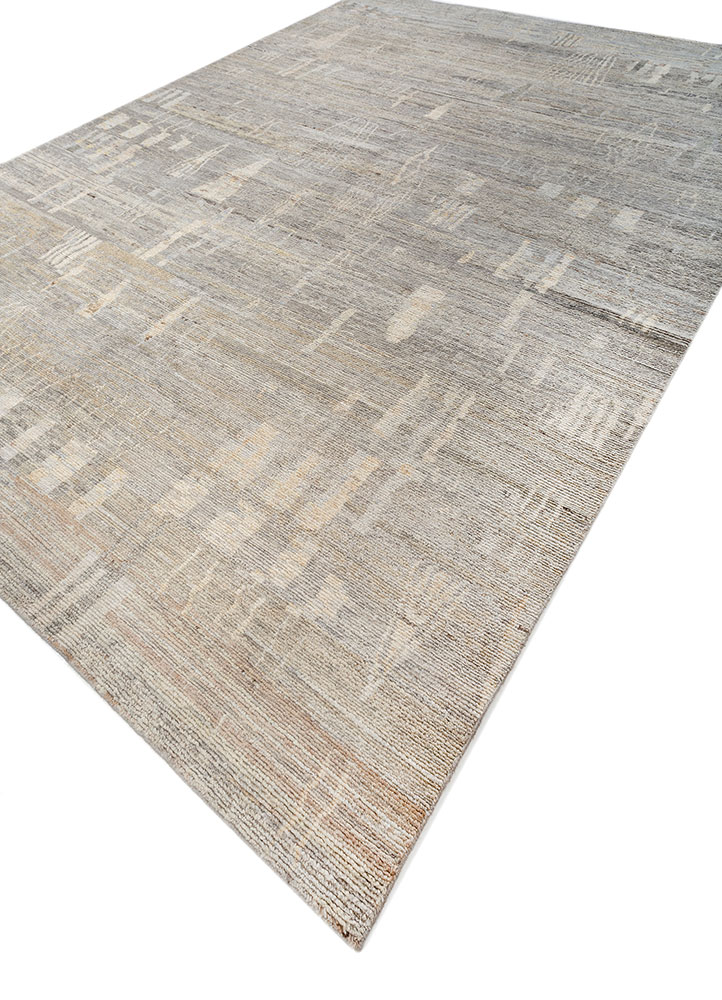 manifest grey and black afghan wool hand knotted Rug - FloorShot