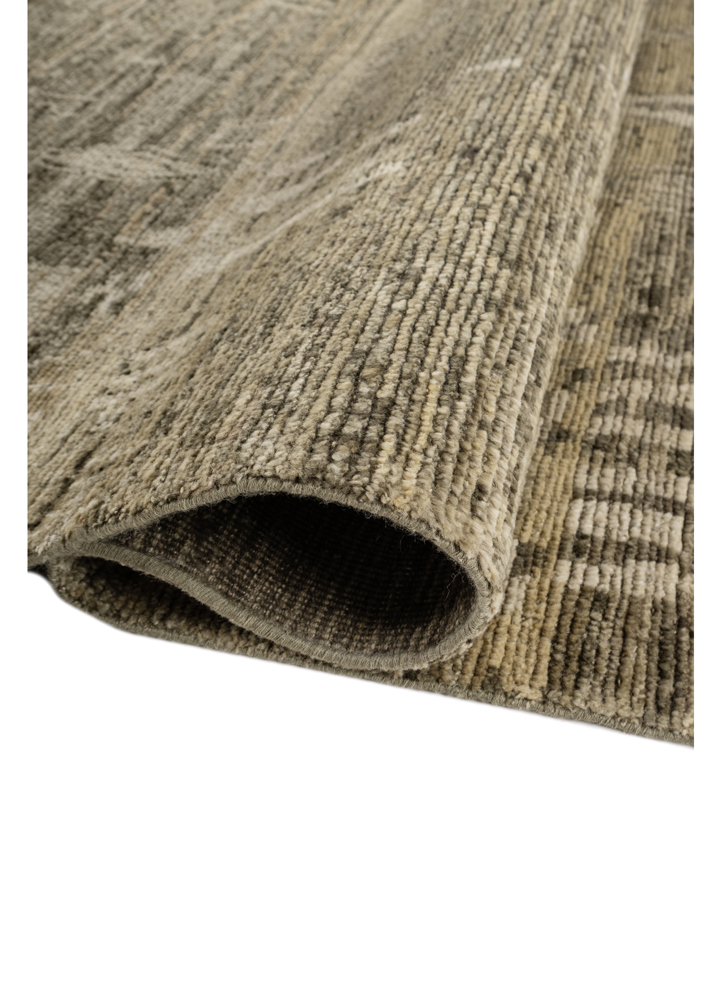 manifest green afghan wool hand knotted Rug - FloorShot
