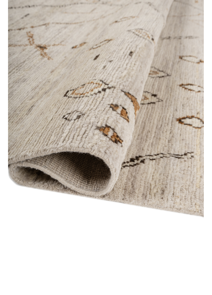 manifest ivory afghan wool hand knotted Rug - FloorShot