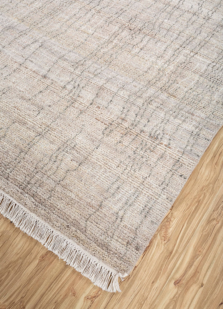 manifest ivory afghan wool hand knotted Rug - FloorShot