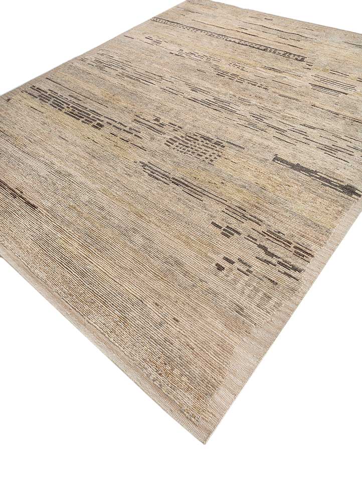 blythe grey and black afghan wool hand knotted Rug - FloorShot