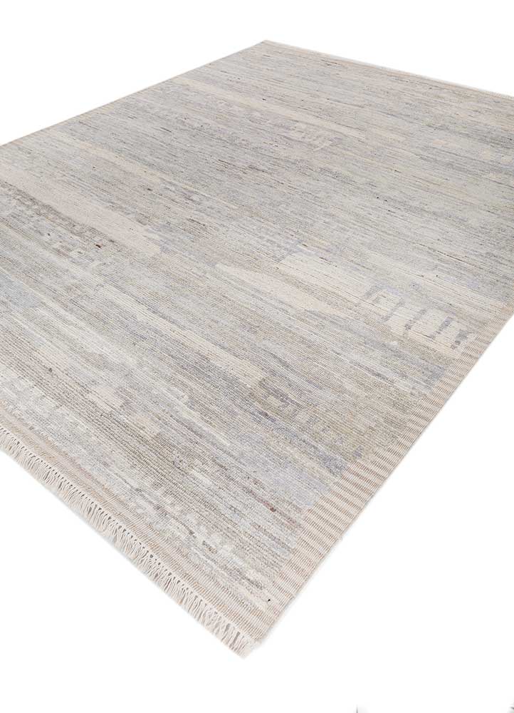 blythe grey and black afghan wool hand knotted Rug - FloorShot