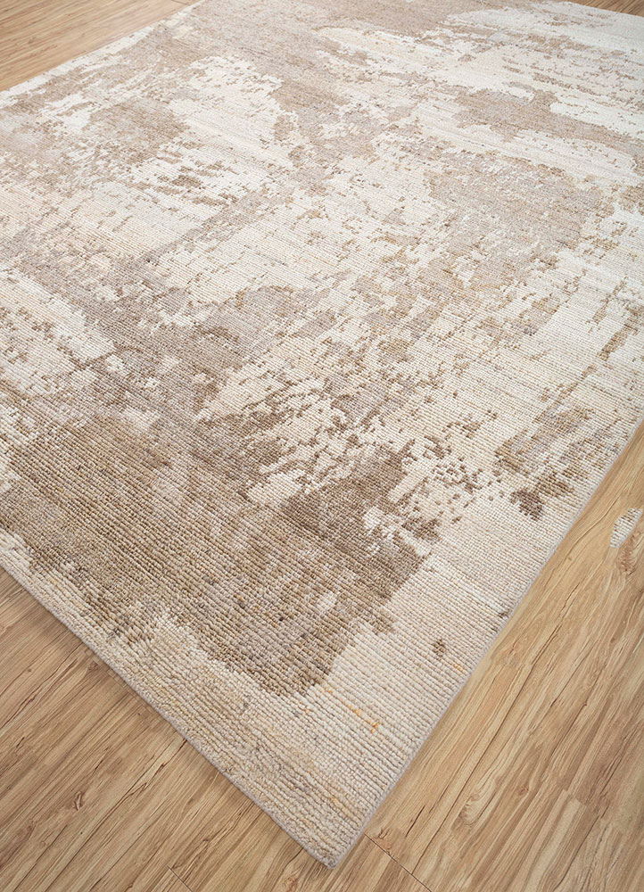uvenuti ivory afghan wool hand knotted Rug - FloorShot