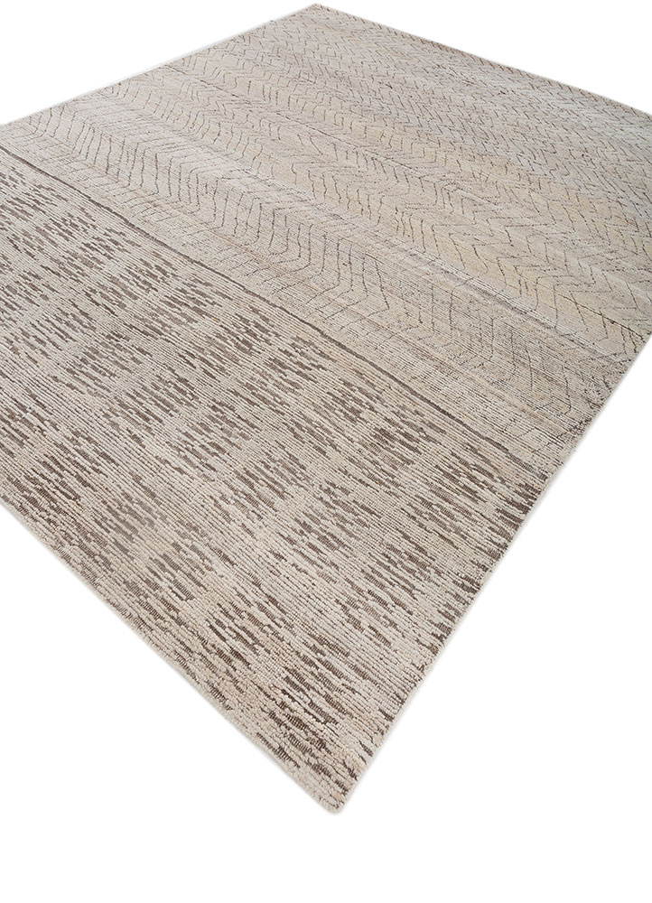 manifest ivory afghan wool hand knotted Rug - FloorShot