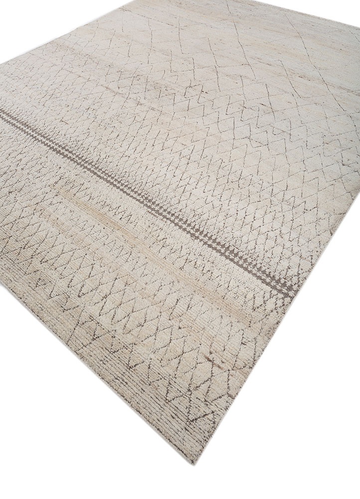 manifest gold afghan wool hand knotted Rug - FloorShot
