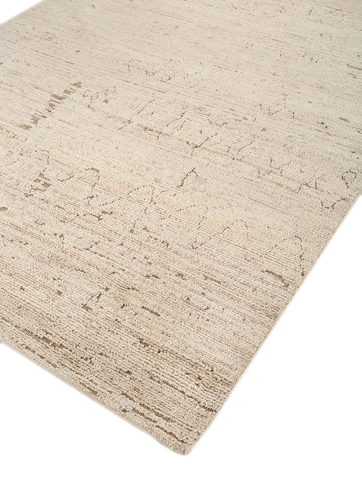 manifest ivory afghan wool hand knotted Rug - FloorShot