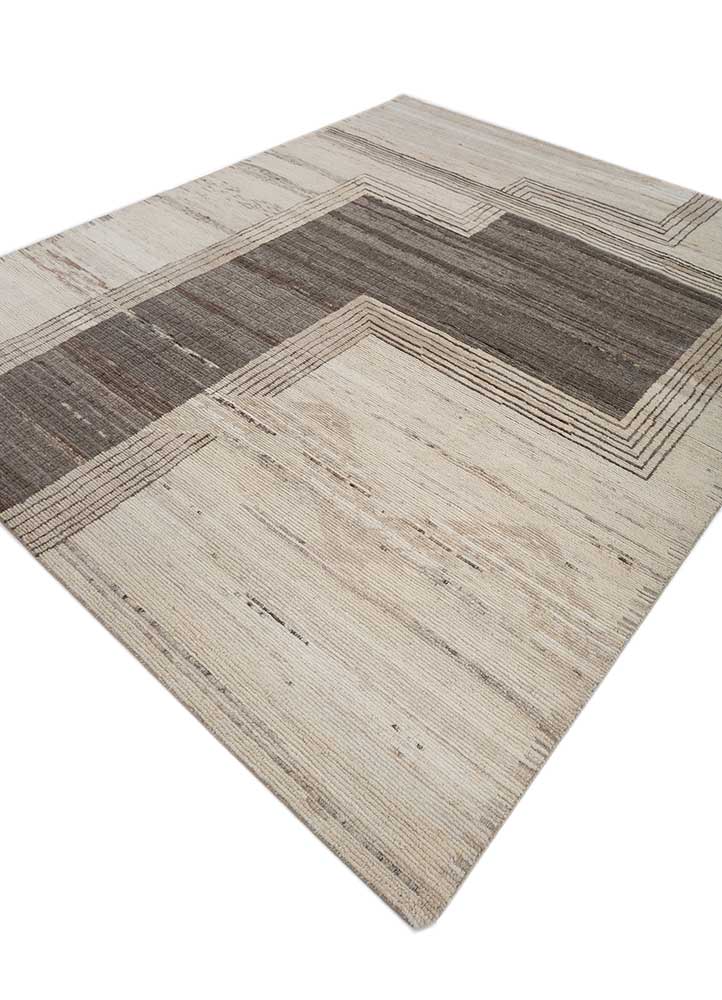 manifest ivory afghan wool hand knotted Rug - FloorShot