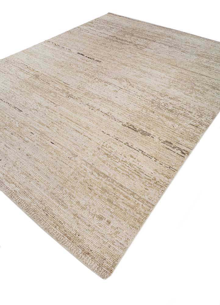 manifest gold afghan wool hand knotted Rug - FloorShot