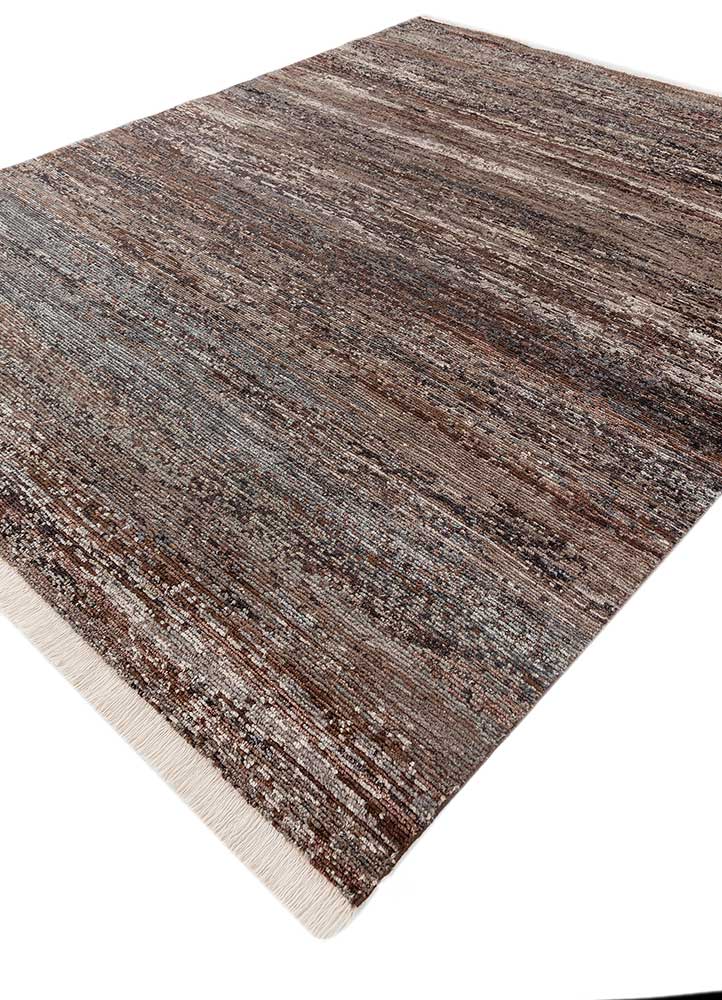 manifest beige and brown afghan wool hand knotted Rug - FloorShot