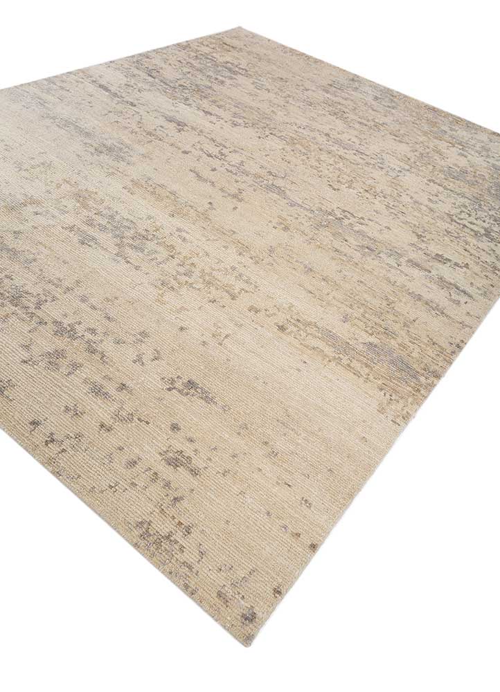 manifest gold afghan wool hand knotted Rug - FloorShot