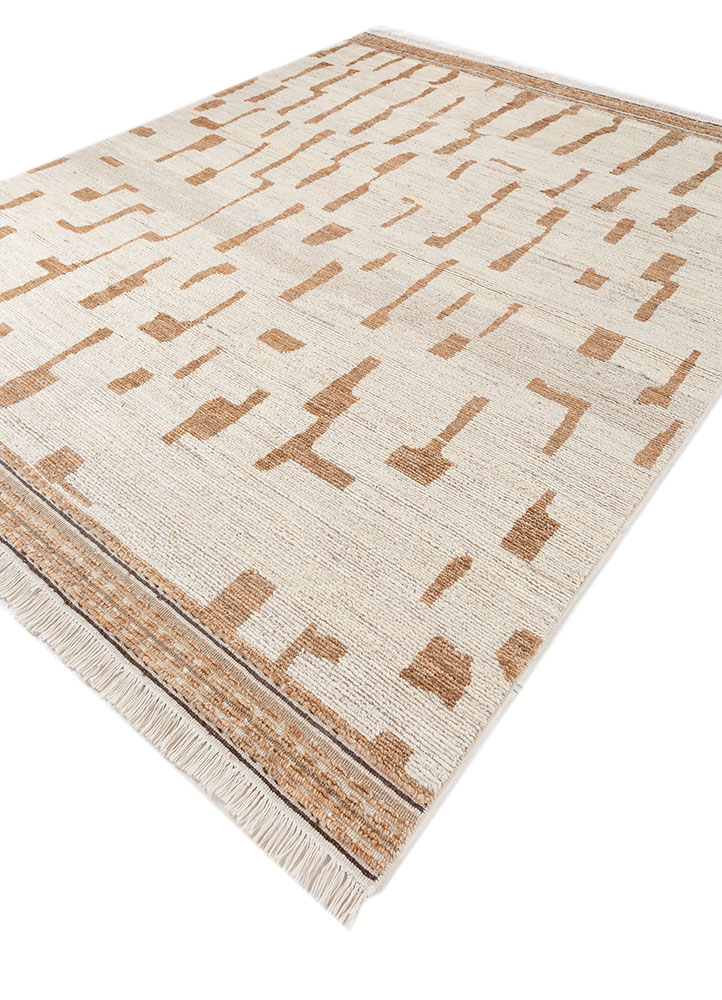 manifest ivory afghan wool hand knotted Rug - FloorShot