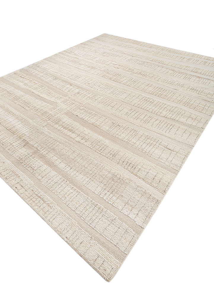 manifest ivory afghan wool hand knotted Rug - FloorShot