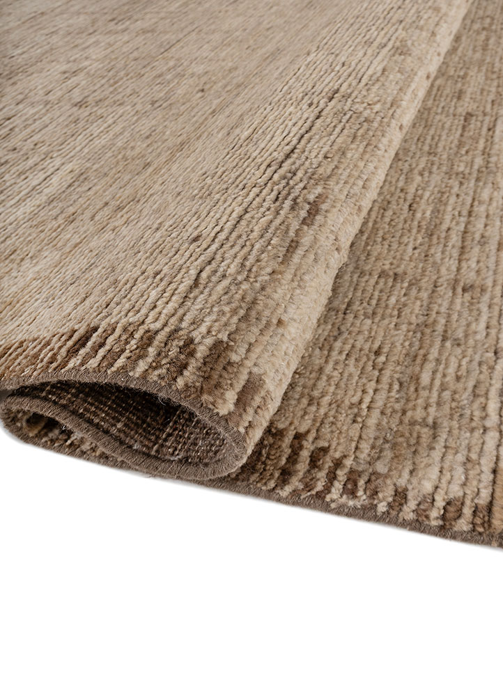 manifest beige and brown wool hand knotted Rug - FloorShot