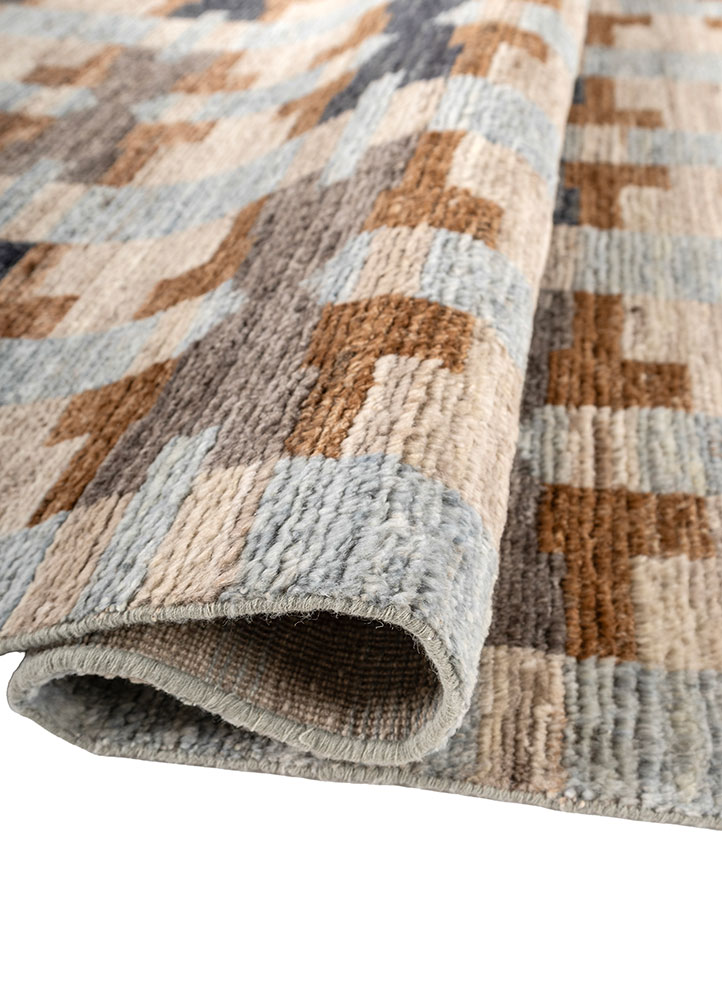 manifest green wool hand knotted Rug - FloorShot