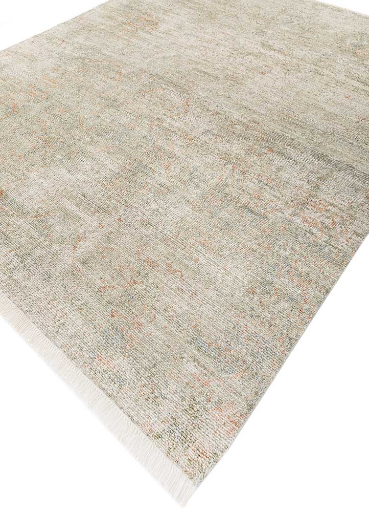 entropy ivory wool hand knotted Rug - FloorShot