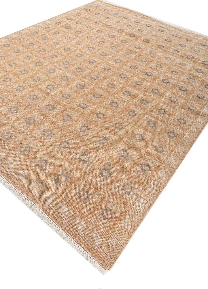 erbe red and orange wool hand knotted Rug - FloorShot