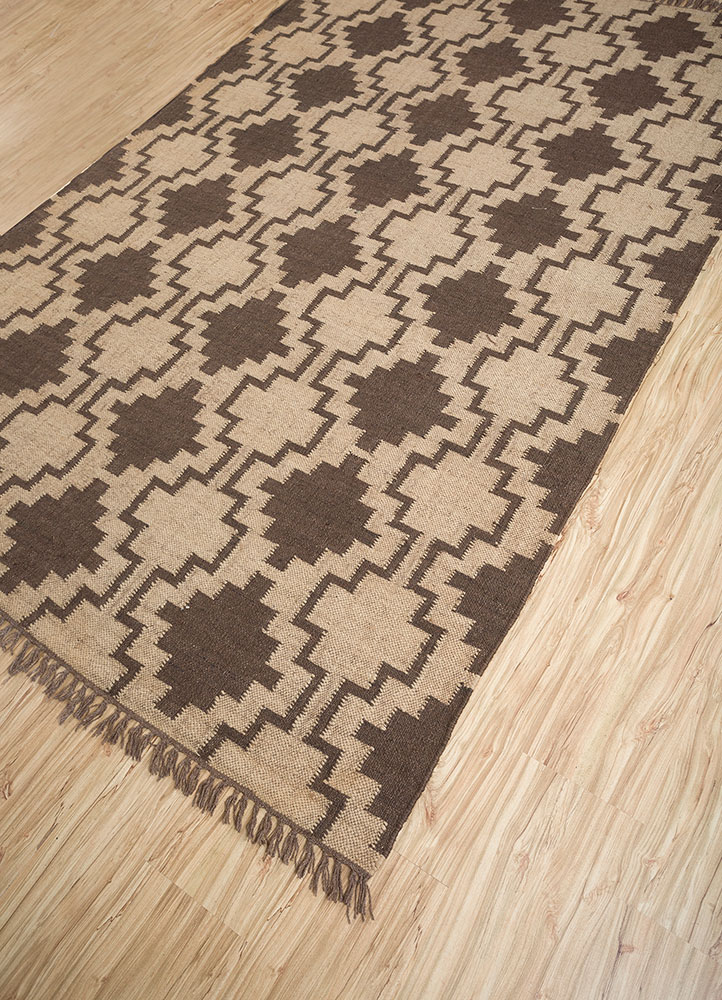 nomadic threads beige and brown jute and hemp flat weaves Rug - FloorShot
