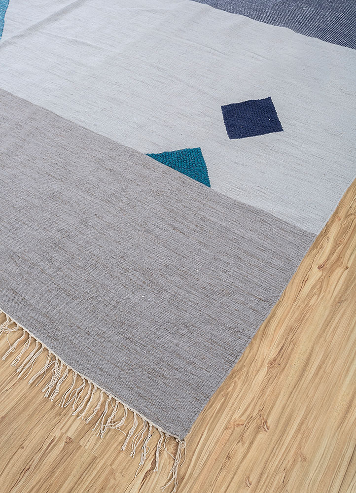 indusbar red and orange wool flat weaves Rug - FloorShot