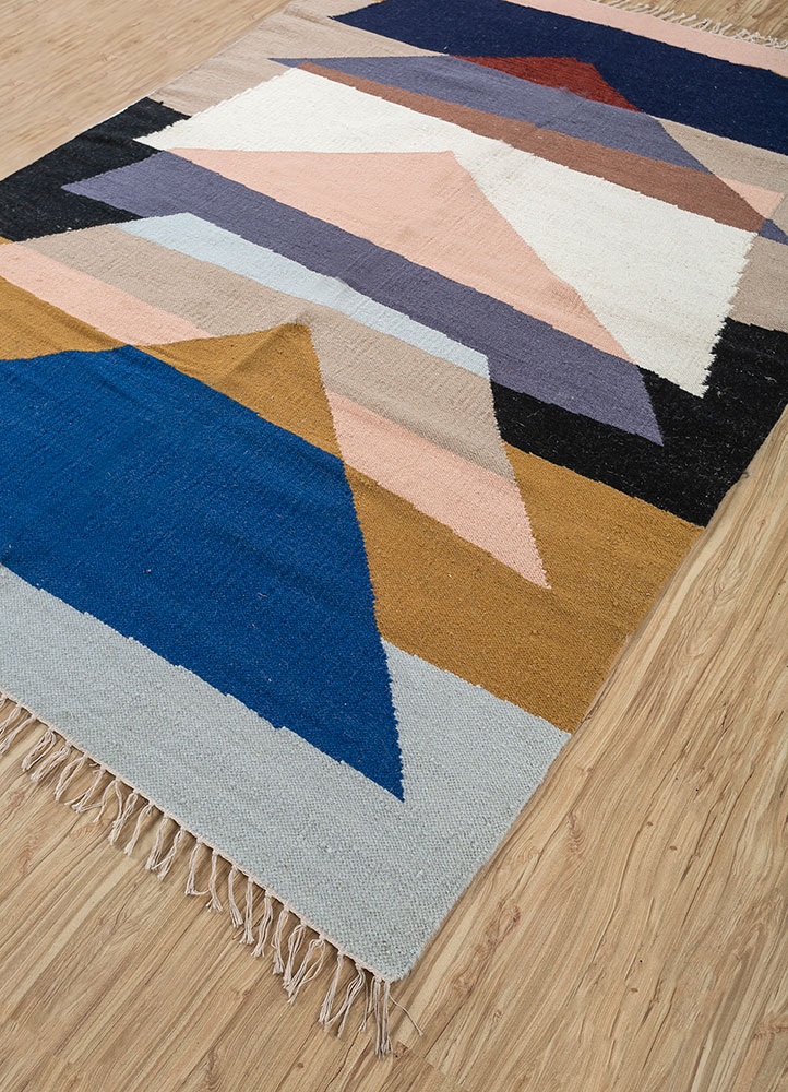 indusbar ivory wool flat weaves Rug - FloorShot