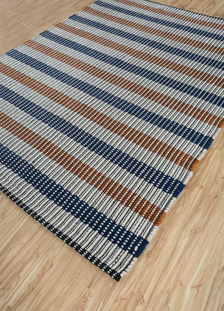 abrash ivory wool flat weaves Rug - FloorShot