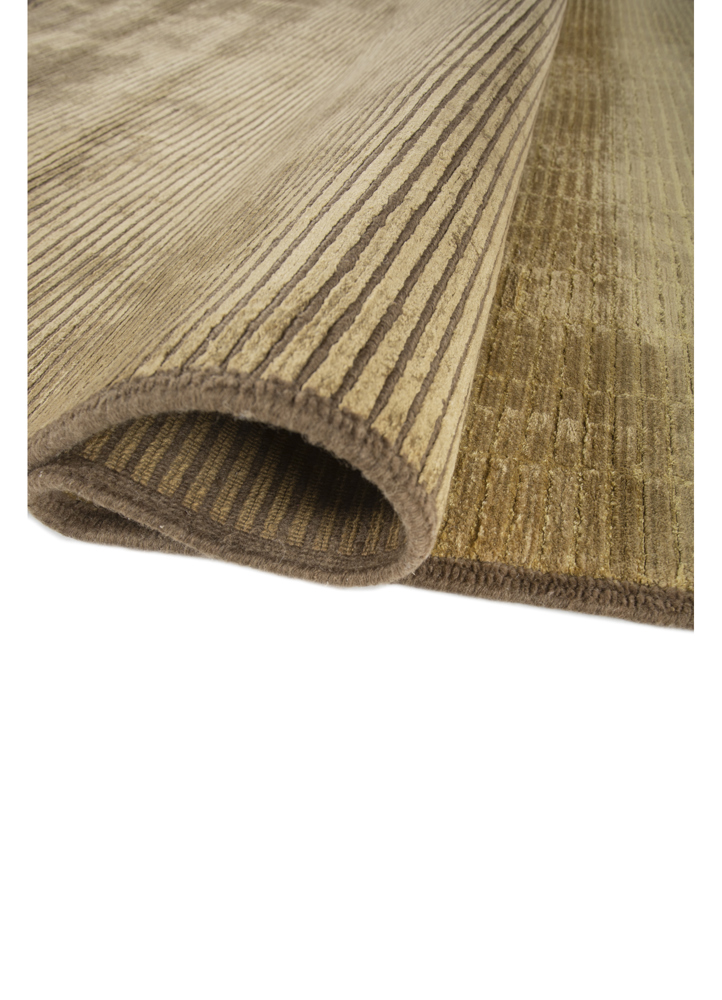 konstrukt gold wool and bamboo silk hand loom Rug - FloorShot