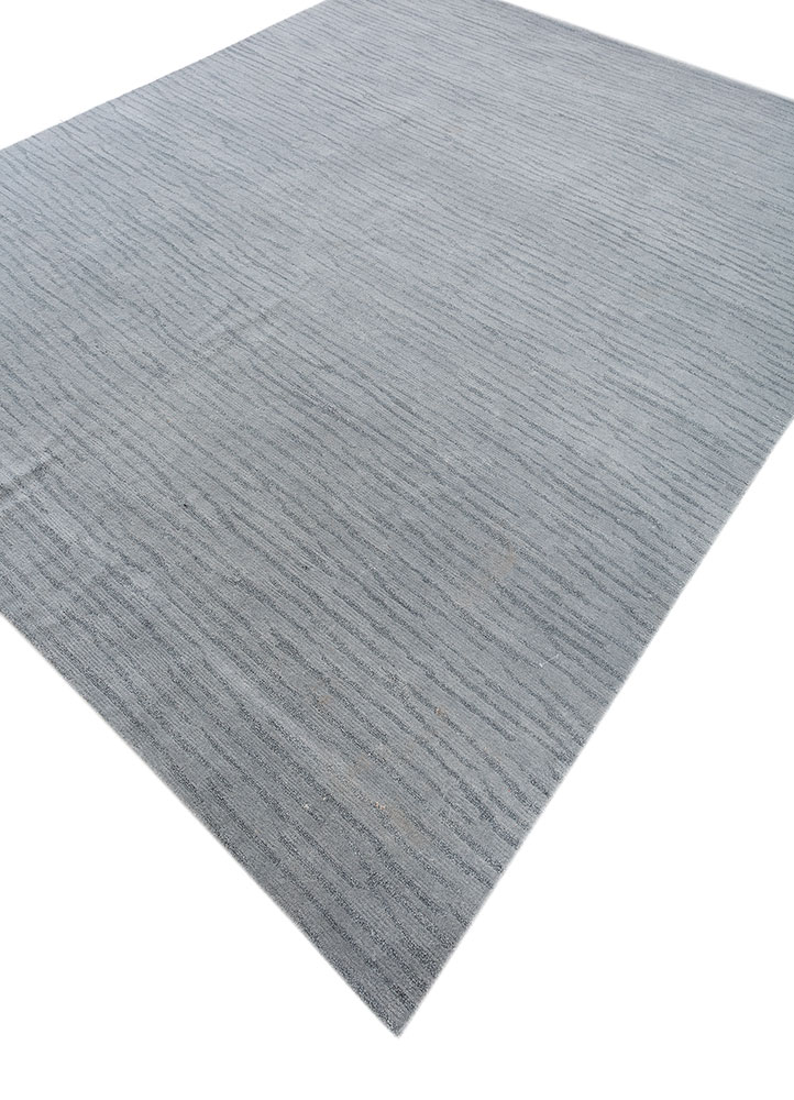 hula grey and black polyester hand knotted Rug - FloorShot
