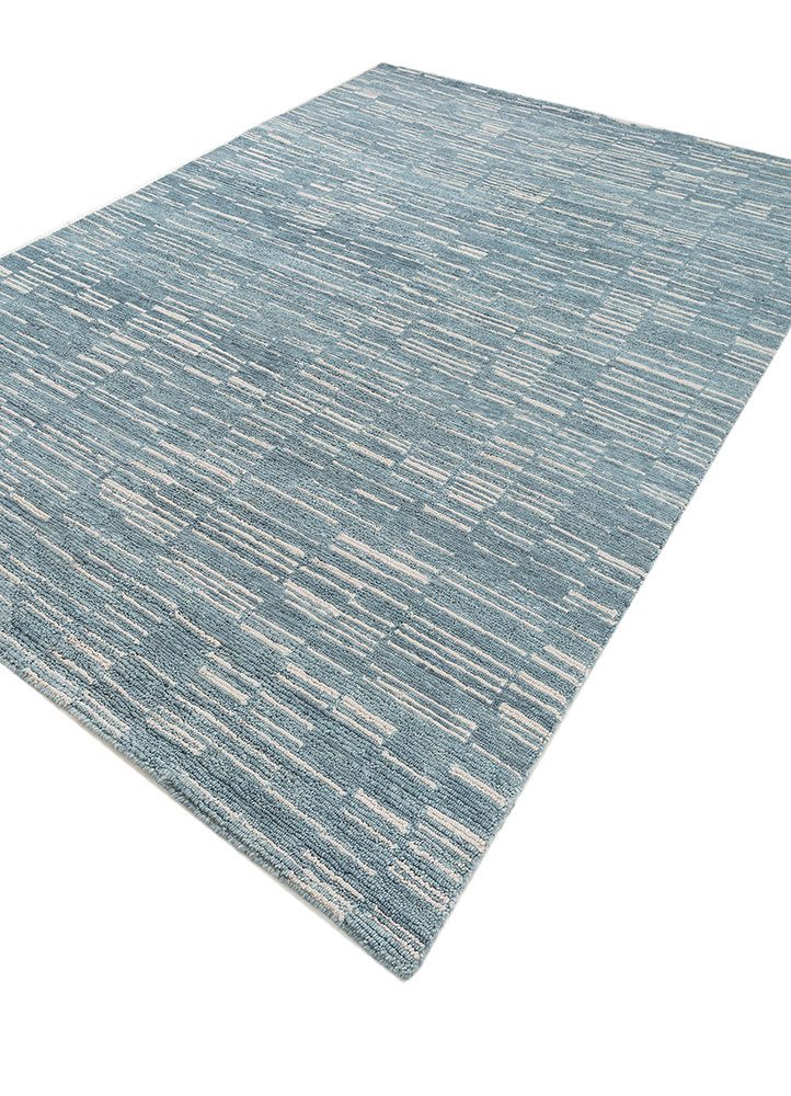 blythe ivory wool hand knotted Rug - FloorShot