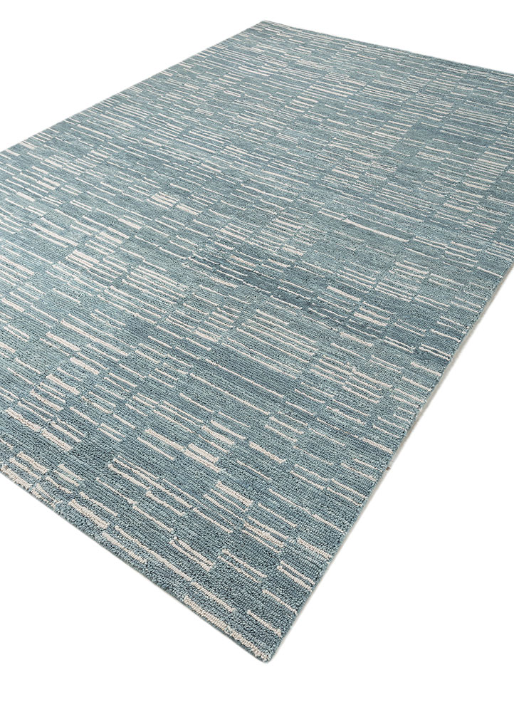 blythe ivory wool hand knotted Rug - FloorShot