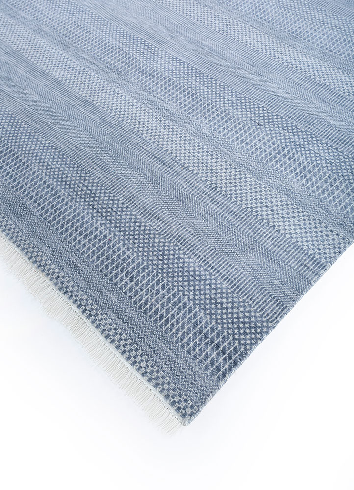 kairos grey and black wool hand knotted Rug - FloorShot