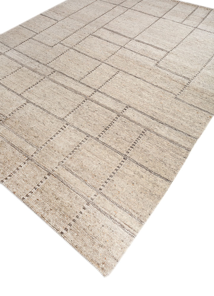 manifest beige and brown wool hand knotted Rug - FloorShot