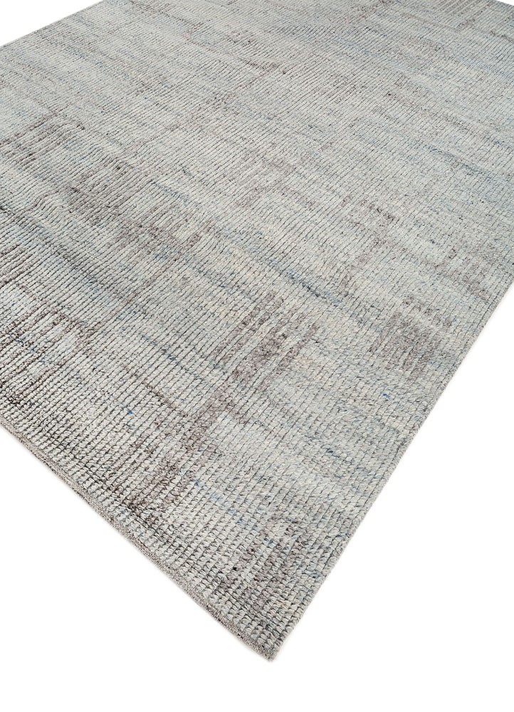 manifest blue wool hand knotted Rug - FloorShot