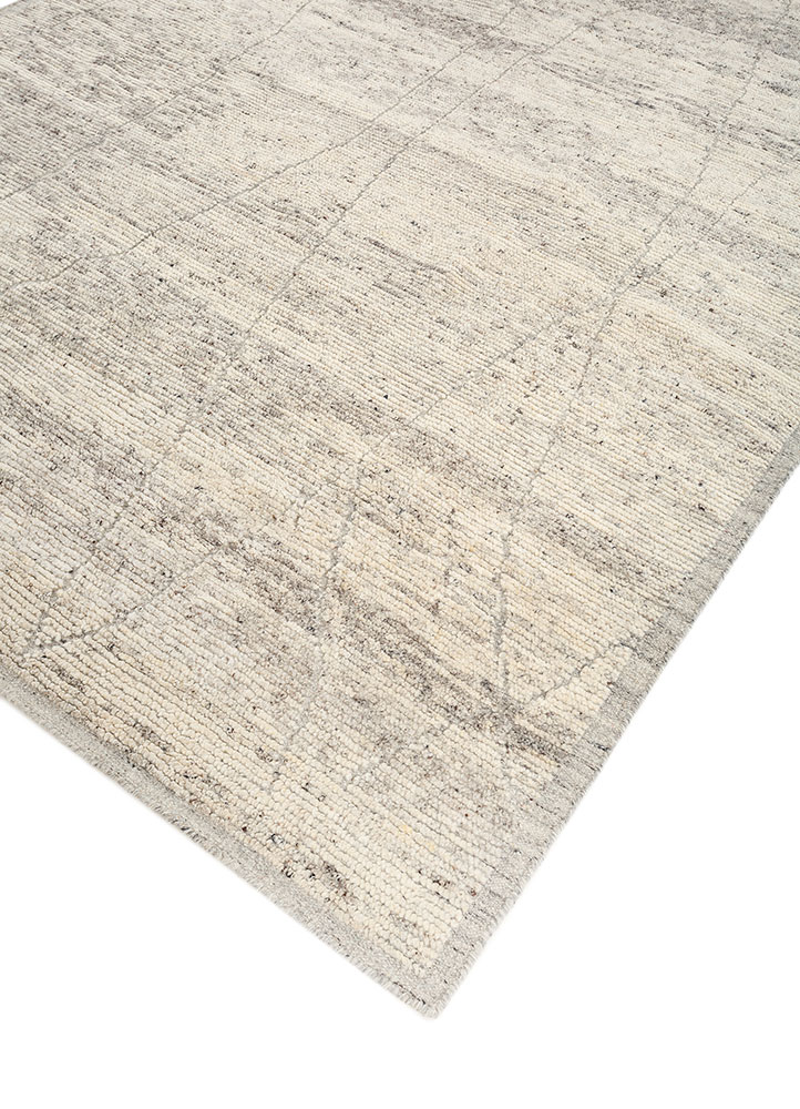 manifest beige and brown wool hand knotted Rug - FloorShot
