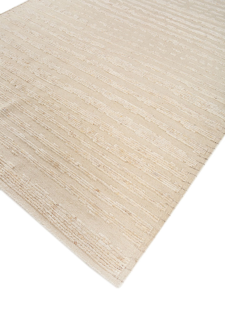 manifest beige and brown wool hand knotted Rug - FloorShot