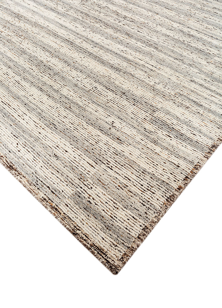 manifest beige and brown wool hand knotted Rug - FloorShot