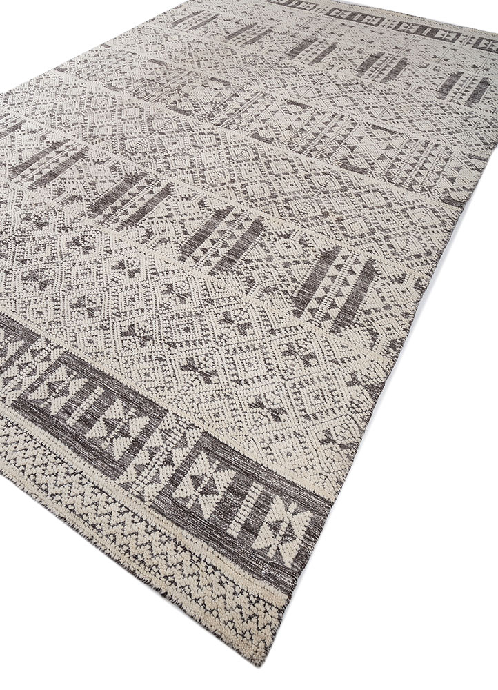 thyme ivory wool hand knotted Rug - FloorShot