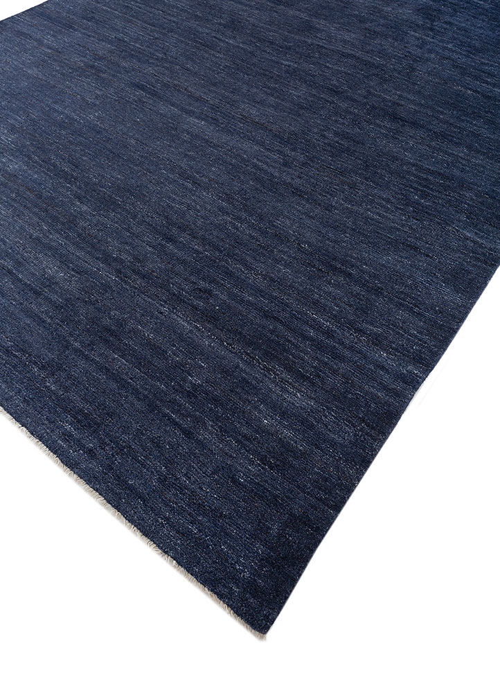 kairos blue wool hand knotted Rug - FloorShot