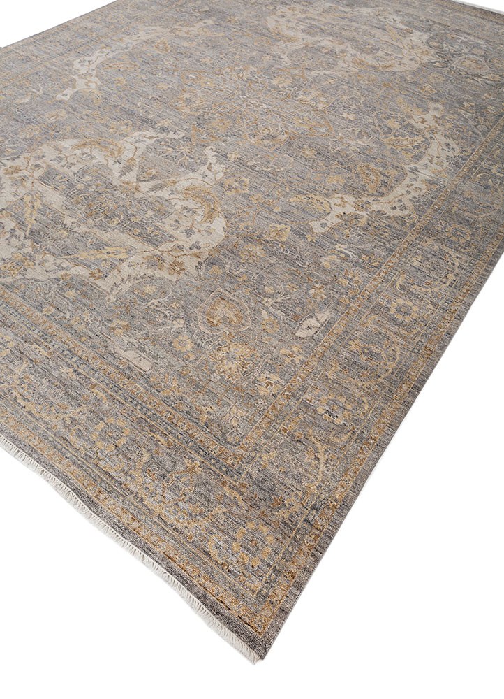 viscaya blue wool hand knotted Rug - FloorShot
