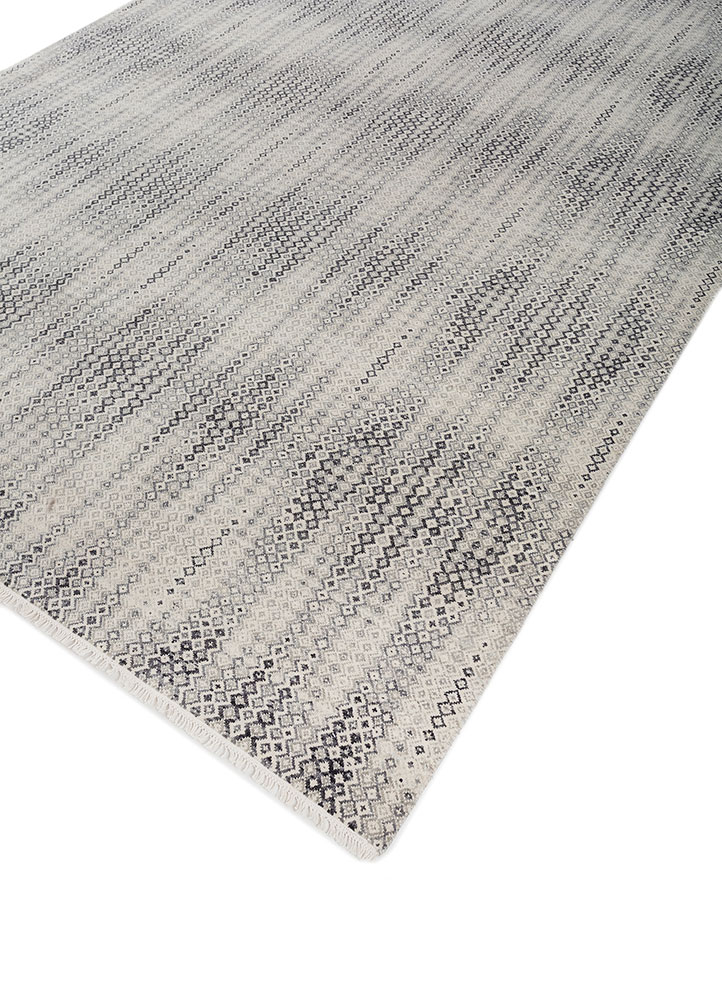 kairos blue wool hand knotted Rug - FloorShot