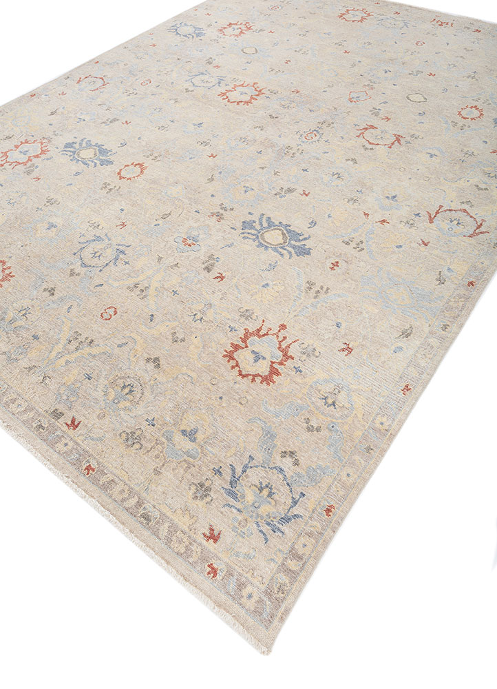 erbe gold wool hand knotted Rug - FloorShot