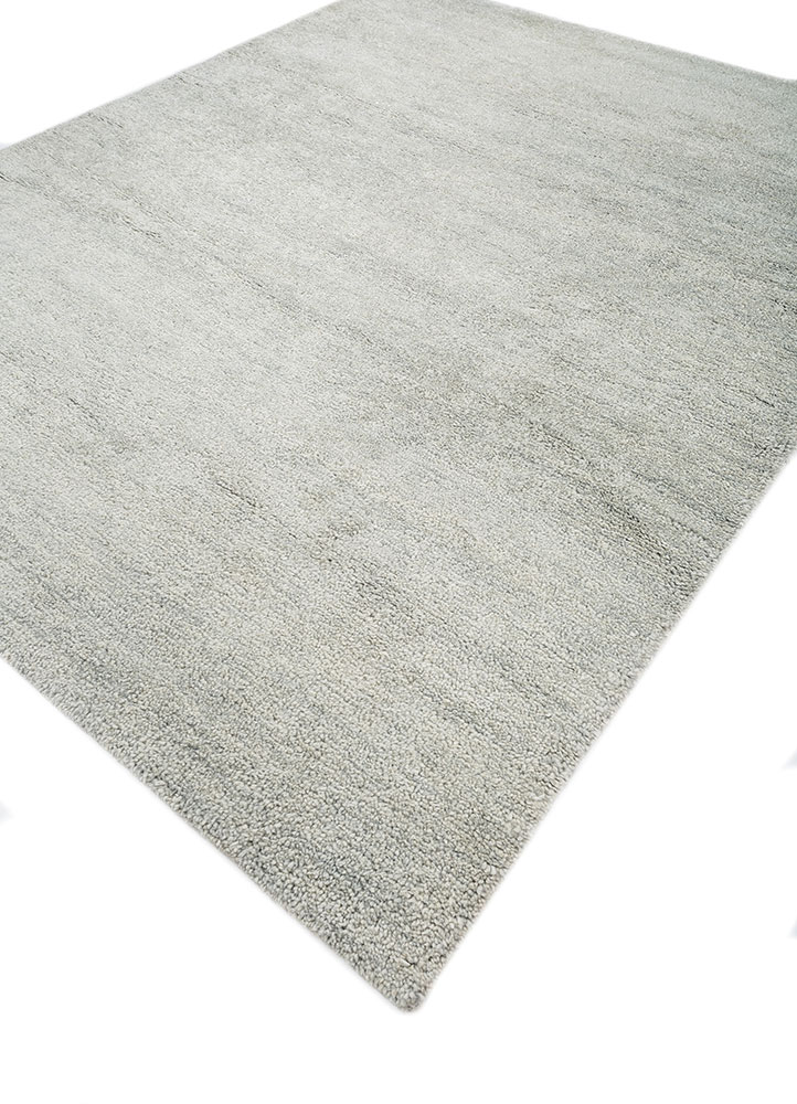zuri blue wool hand knotted Rug - FloorShot