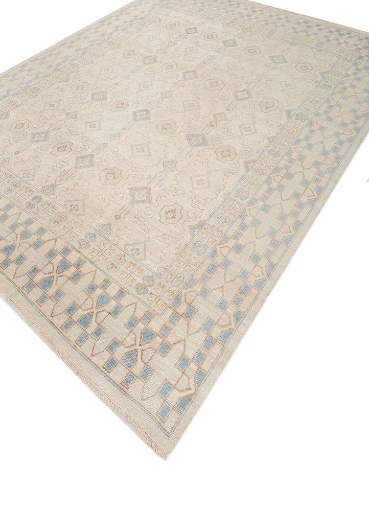 erbe ivory wool hand knotted Rug - FloorShot