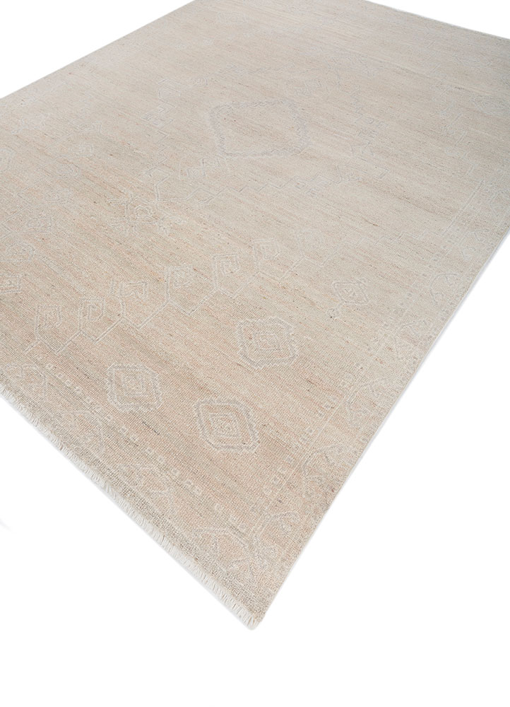 thyme pink and purple wool hand knotted Rug - FloorShot
