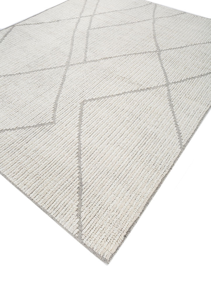 manifest ivory wool hand knotted Rug - FloorShot