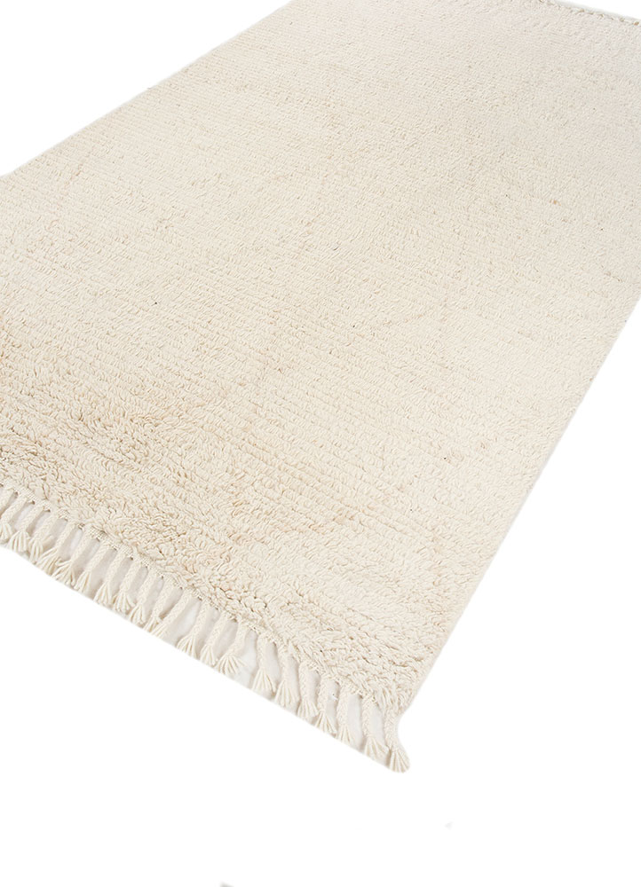 zuri ivory wool hand knotted Rug - FloorShot